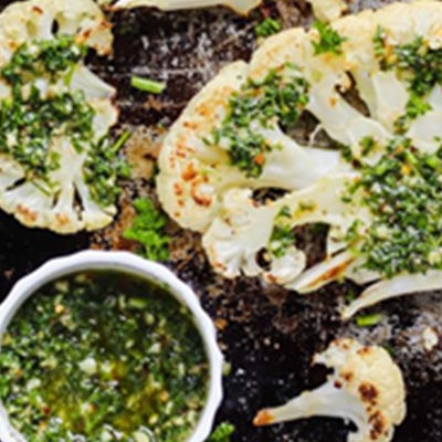 Cauliflower Steaks With Chimichurri Sauce Recipe