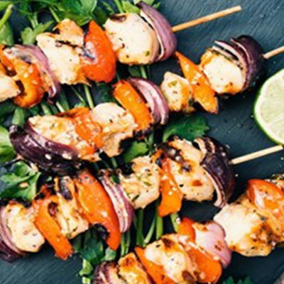 Chili Lime And Pepper Chicken Skewers Recipe