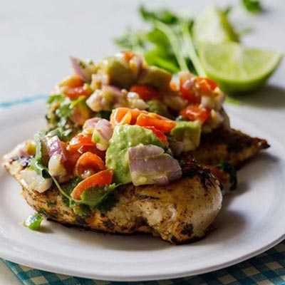 Cilantro Lime Chicken With Avocado Salsa Recipe