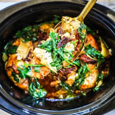 Crockpot Tuscan Chicken