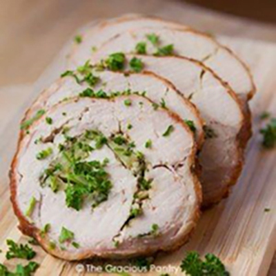 Fresh Herb and Apple Turkey Breast Roulade