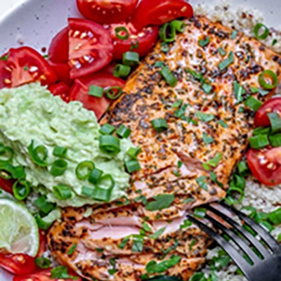 Garlic Herb Salmon Bowls