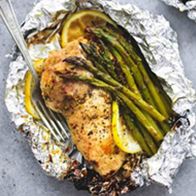 Lemon Chicken and Asparagus Foil Pack Recipe