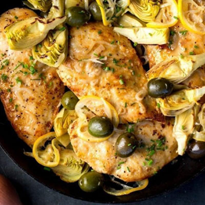 Chicken With Olives And Artichokes