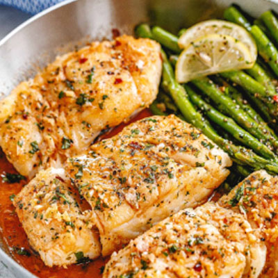 Weight Loss Cleveland TN Garlic Butter Cod With Lemon Asparagus